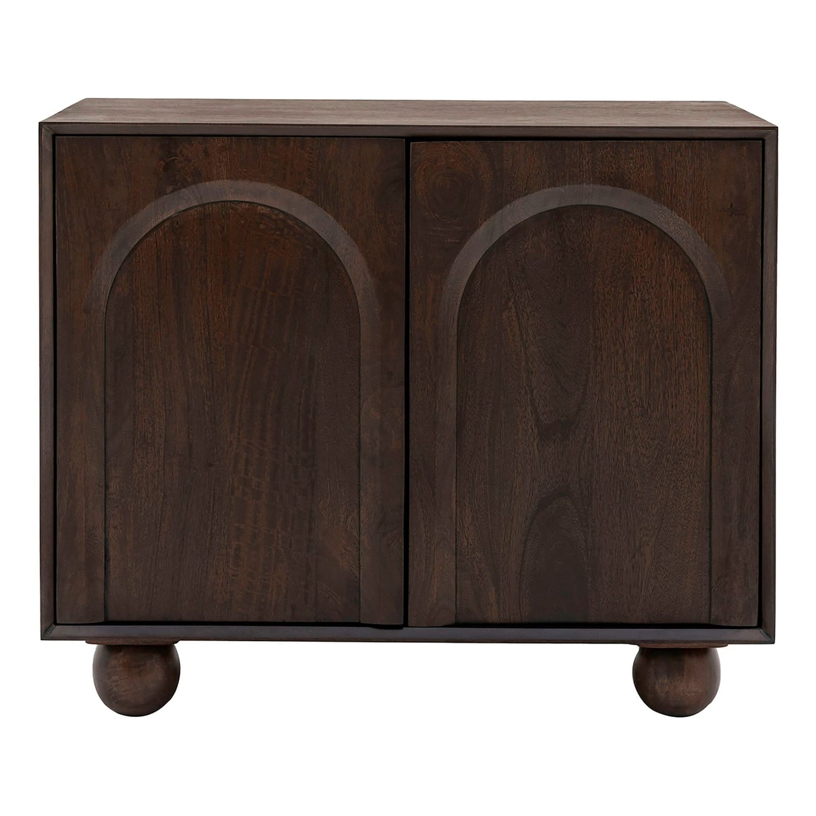 Archie two-door walnut-finish sideboard, retailer photograph