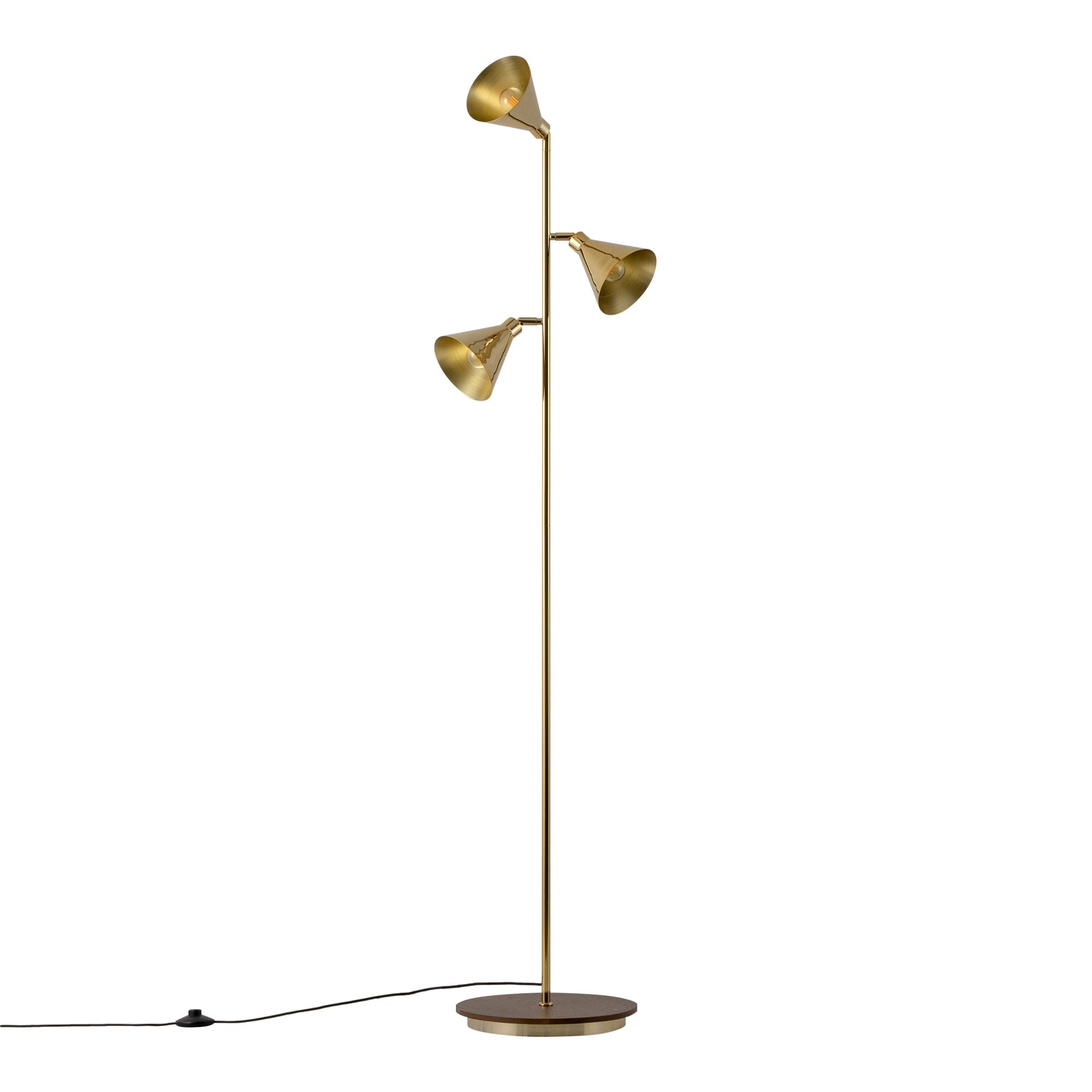 Brass cone floor lamp, retailer photograph