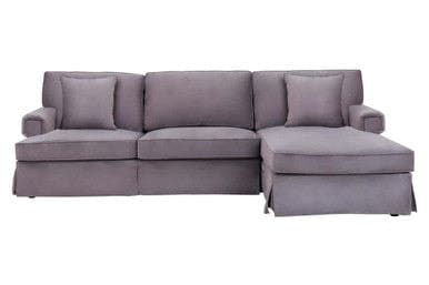 Ralph grey right-hand chaise sofa, retailer photograph