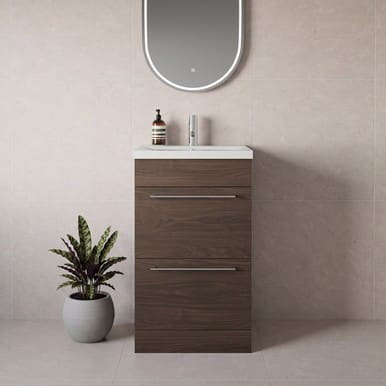 Napoli vanity with Glide basin, retailer reference photograph