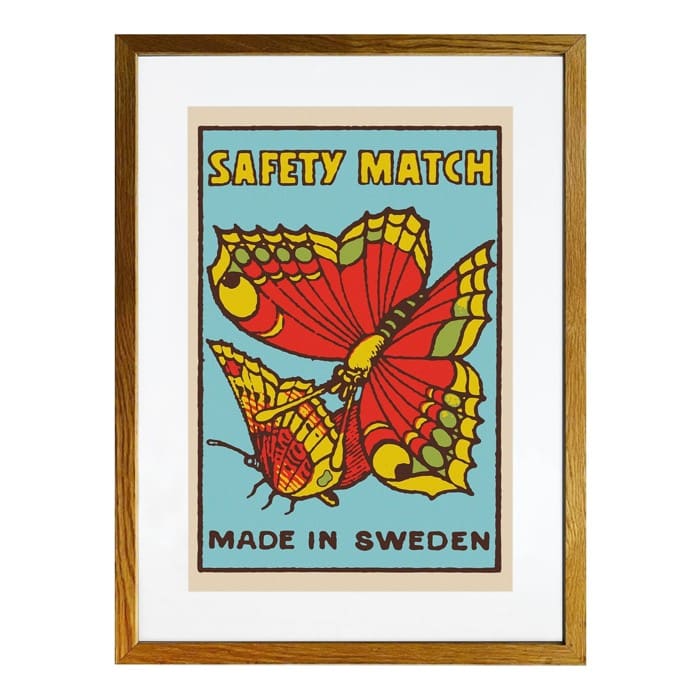 Butterfly matchbox print, retailer reference photograph