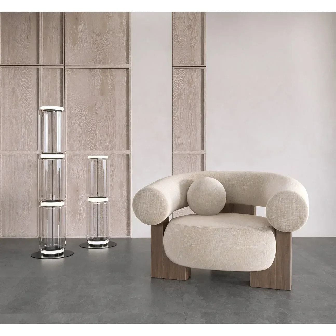 Yokina cotton and linen armchair, retailer photograph