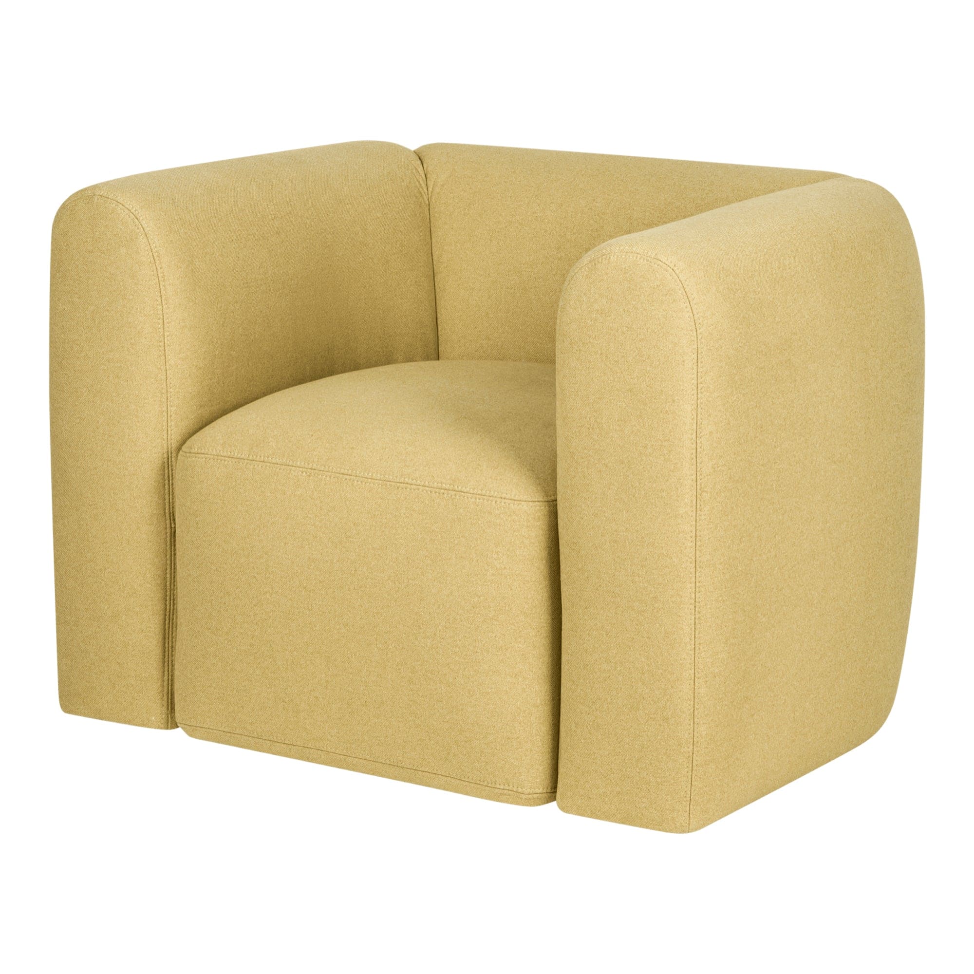 Flom armchair in yellow, retailer photograph