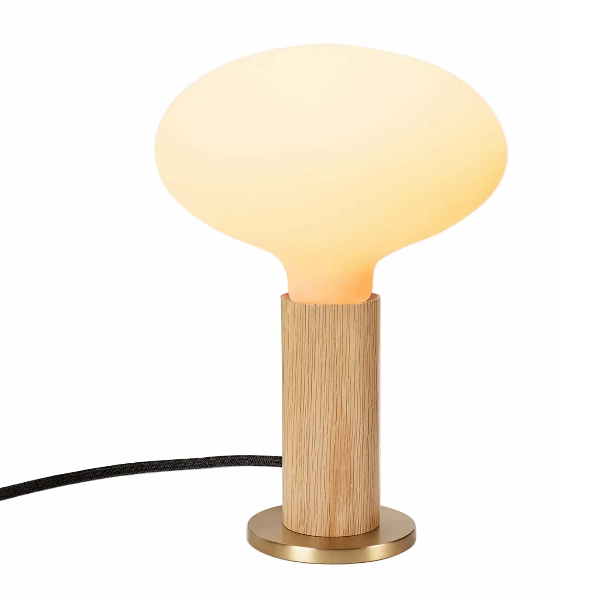 Tala Knuckle oak lamp with Oval bulb, retailer photograph