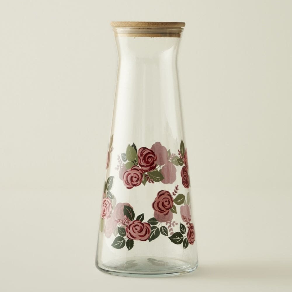 Rose glass carafe, retailer reference photograph