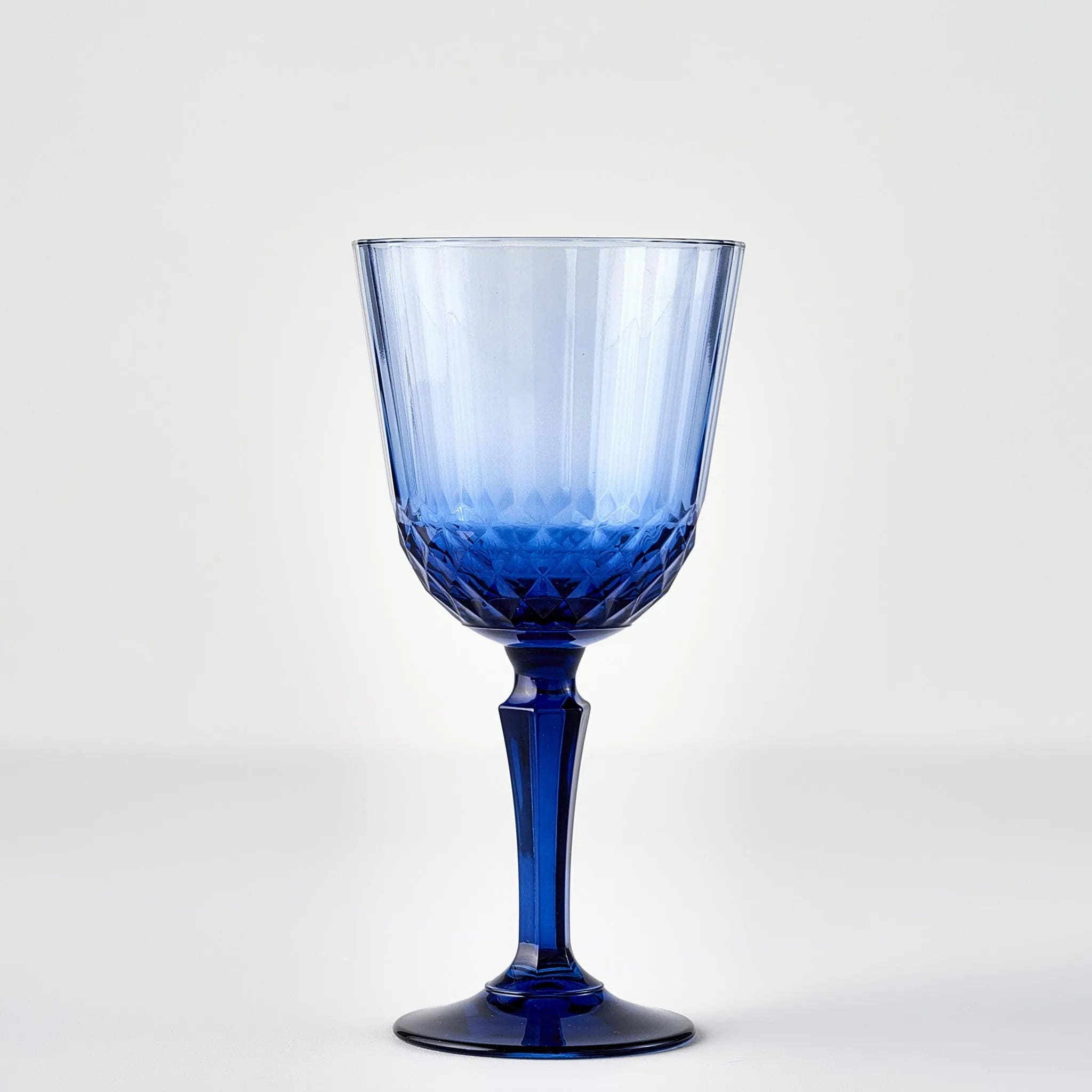 Colore blue wine glass, retailer reference photograph