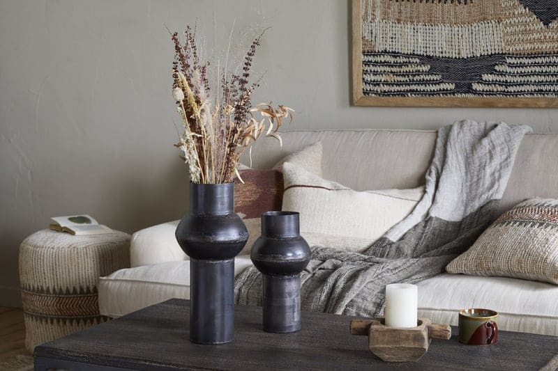 Endo Reclaimed Iron Vase: Small · Aged Black, retailer reference photograph