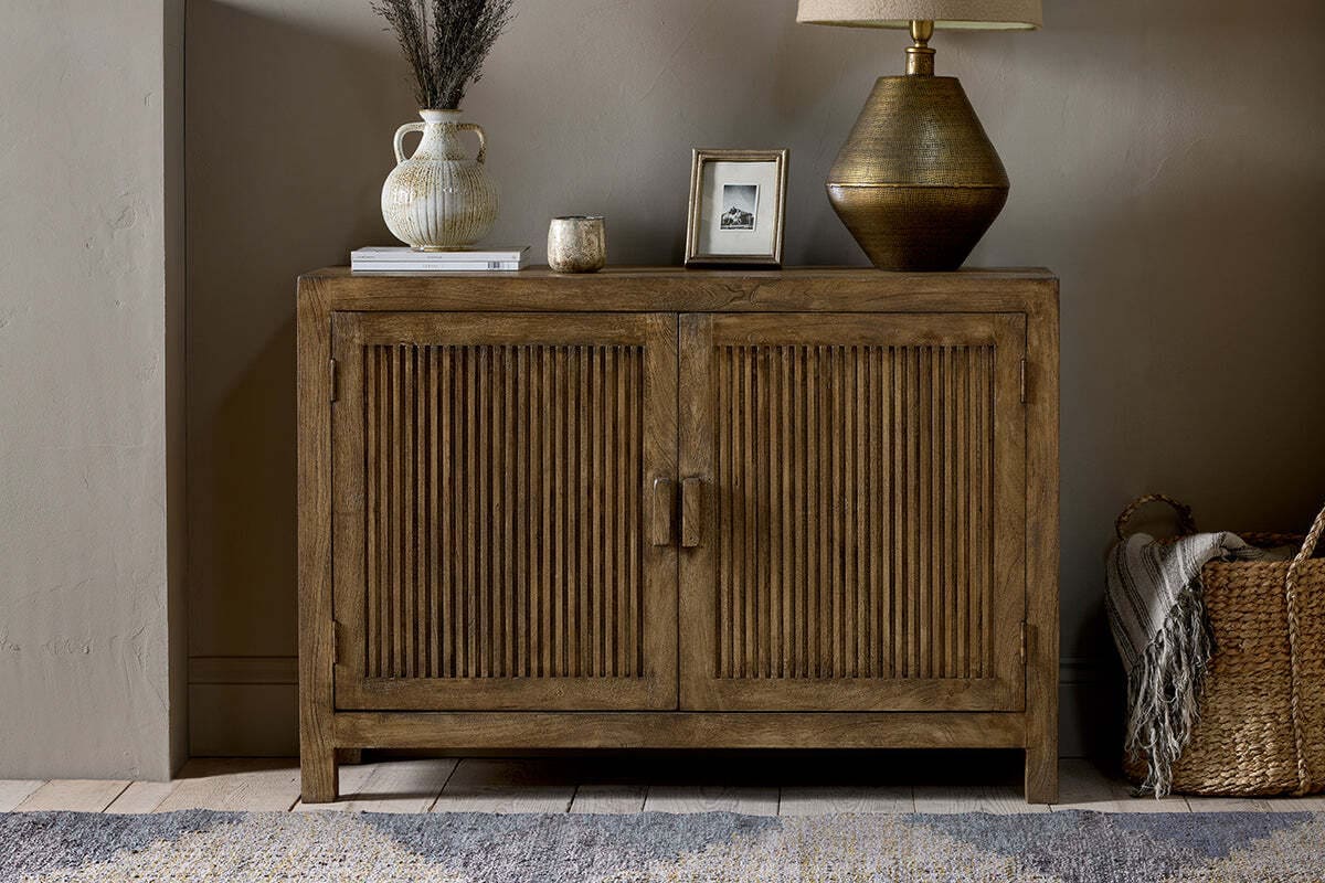 Yasha reeded sideboard, retailer photograph