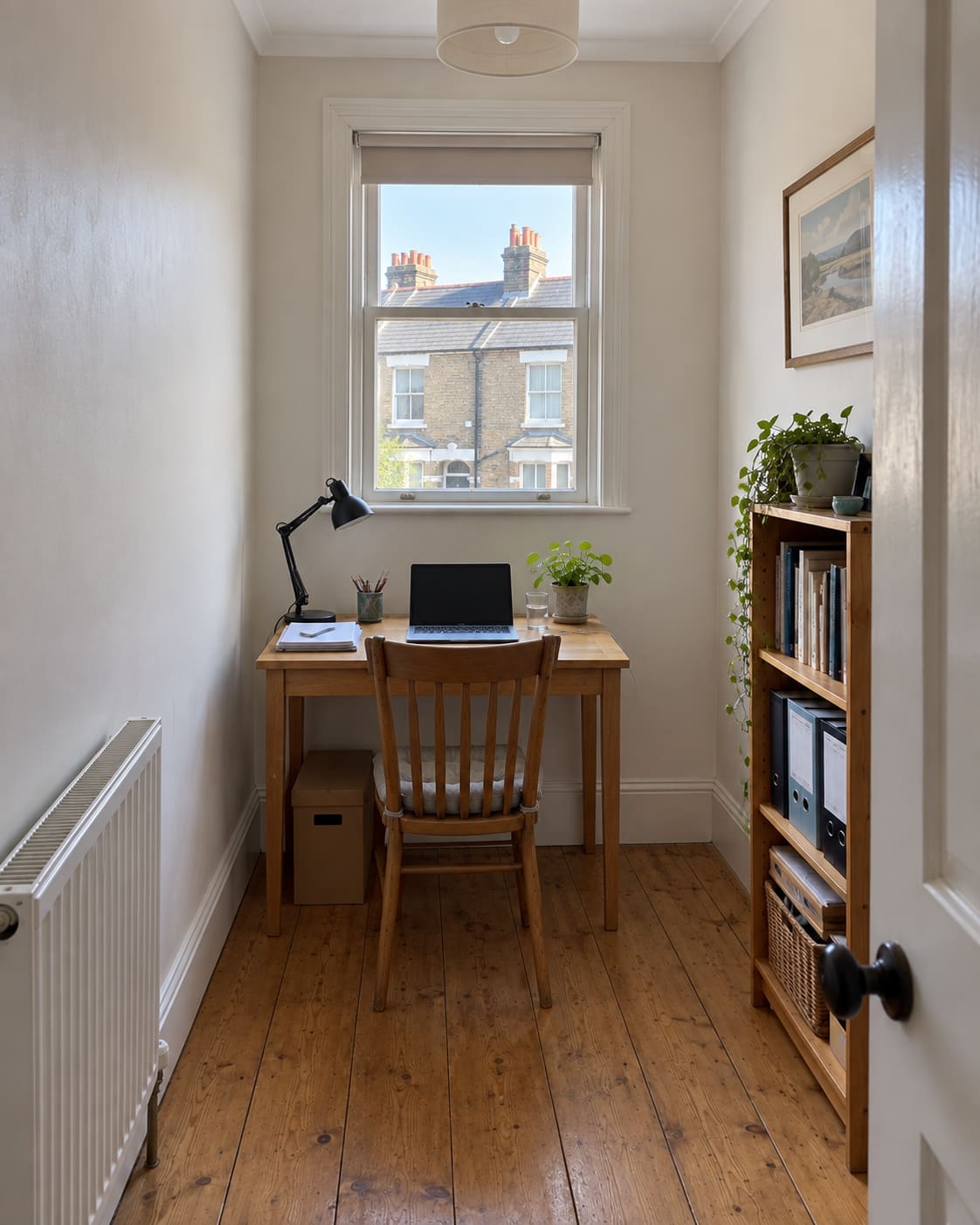 Before: box-room study in the same house, before the proposed refit.