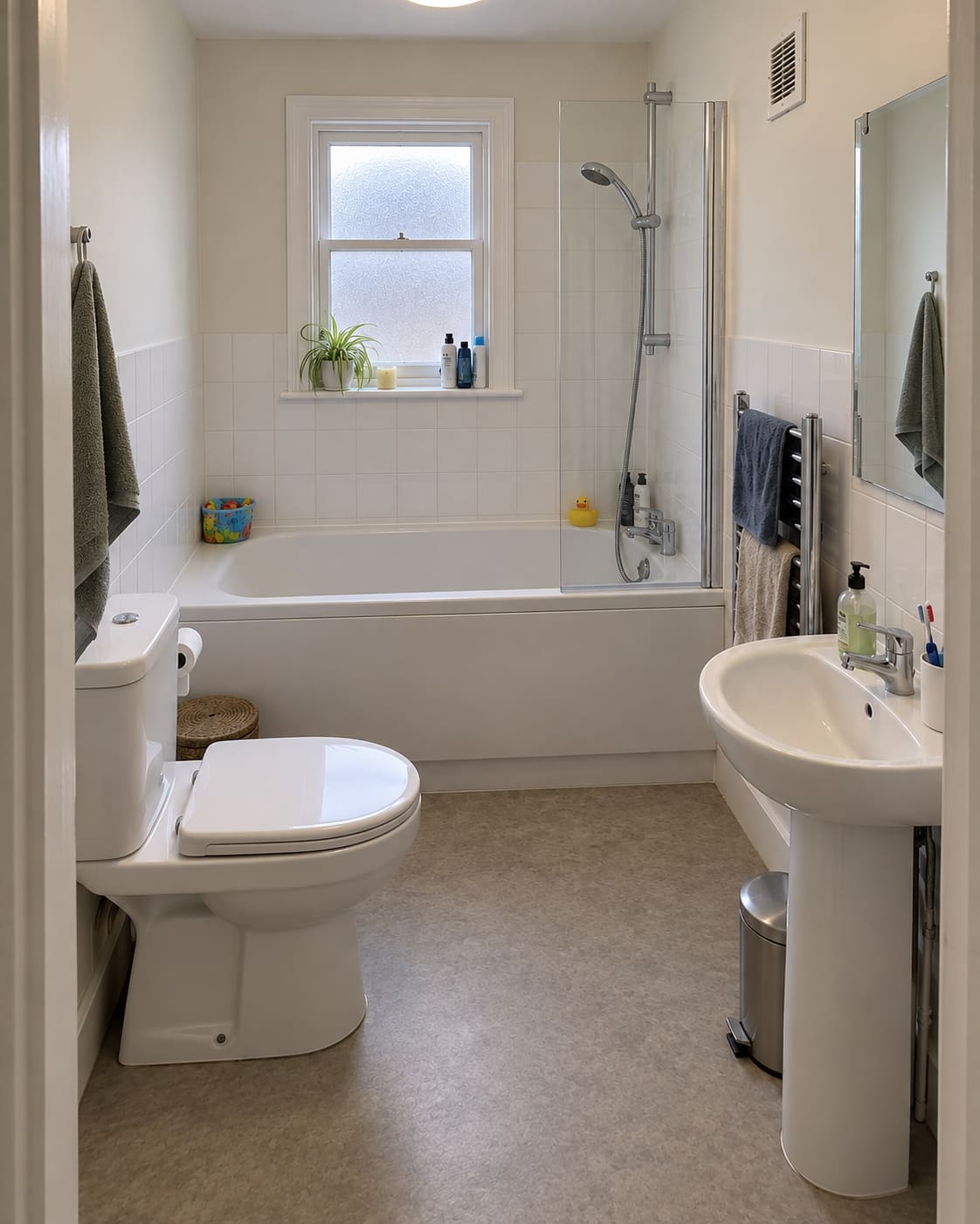 Before: bathroom in the same house, before the proposed refit.