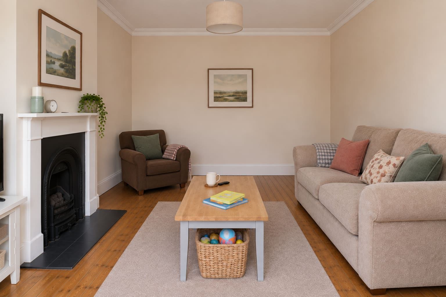 Before: living room in the same house, before the proposed refit.