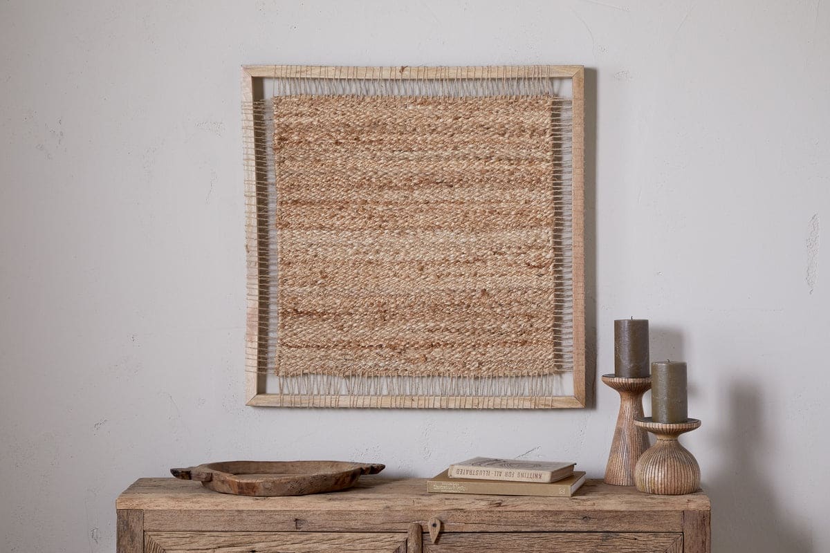 Pemali Woven Jute Wall Art, original merchant product photograph