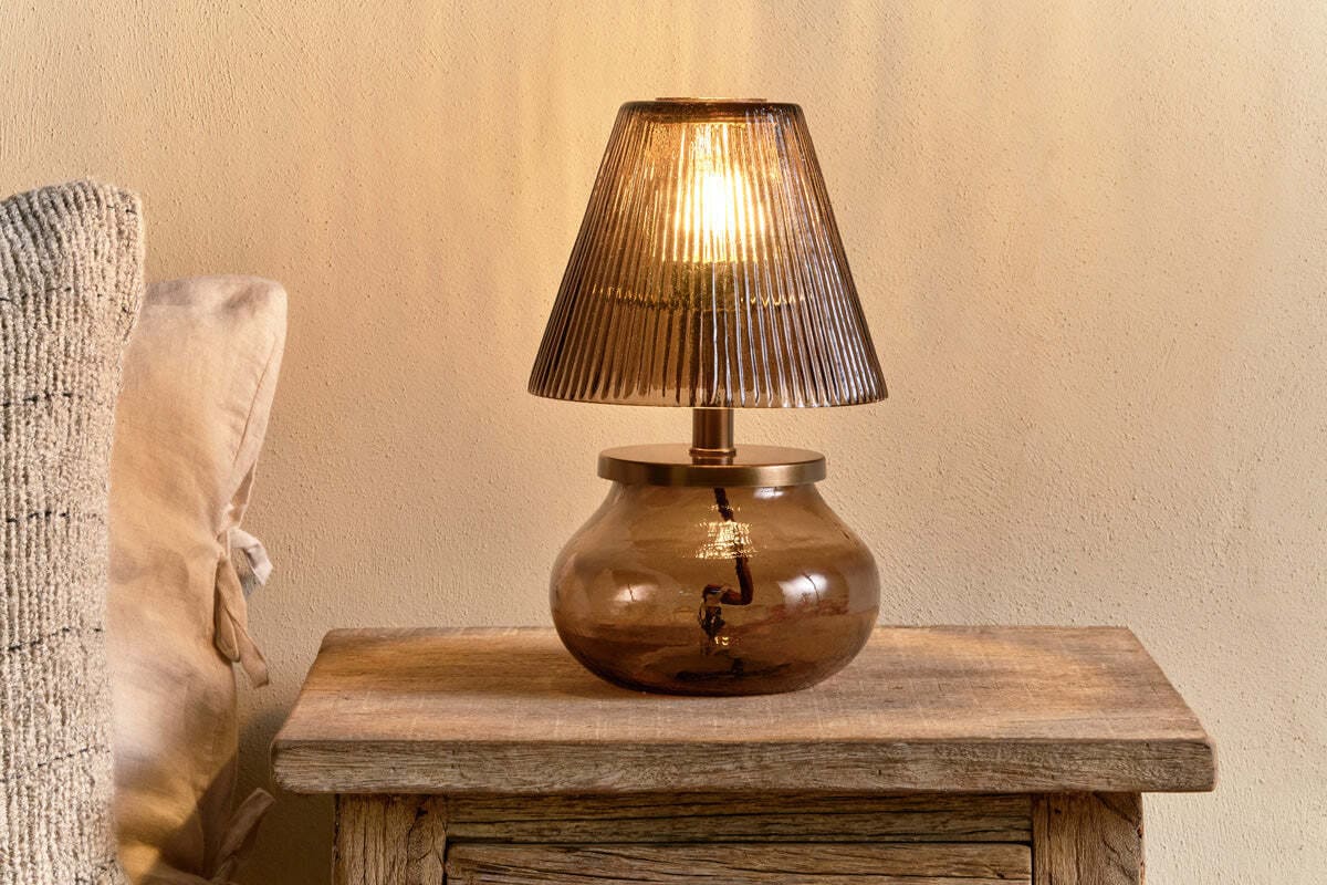 Dimalai Recycled Glass Table Lamp, retailer reference photograph