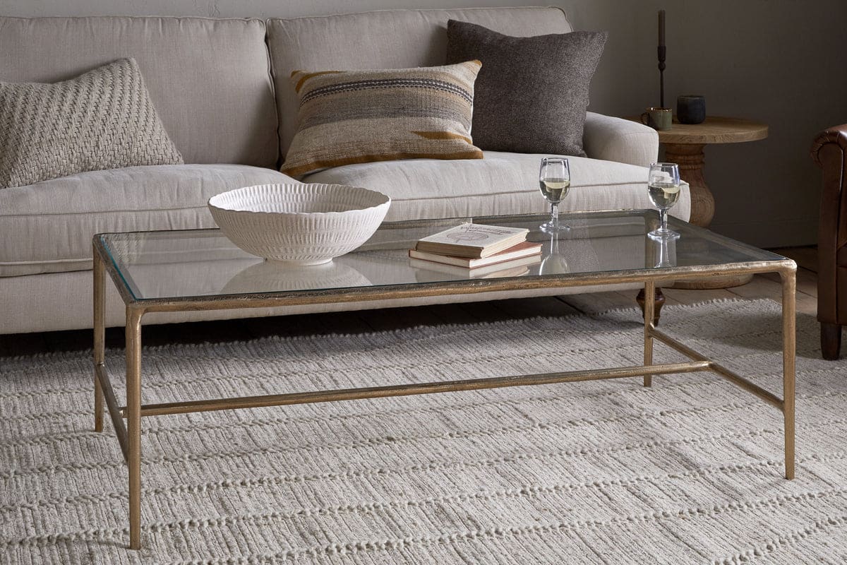 Gilasi Cast Metal & Glass Coffee Table, retailer reference photograph