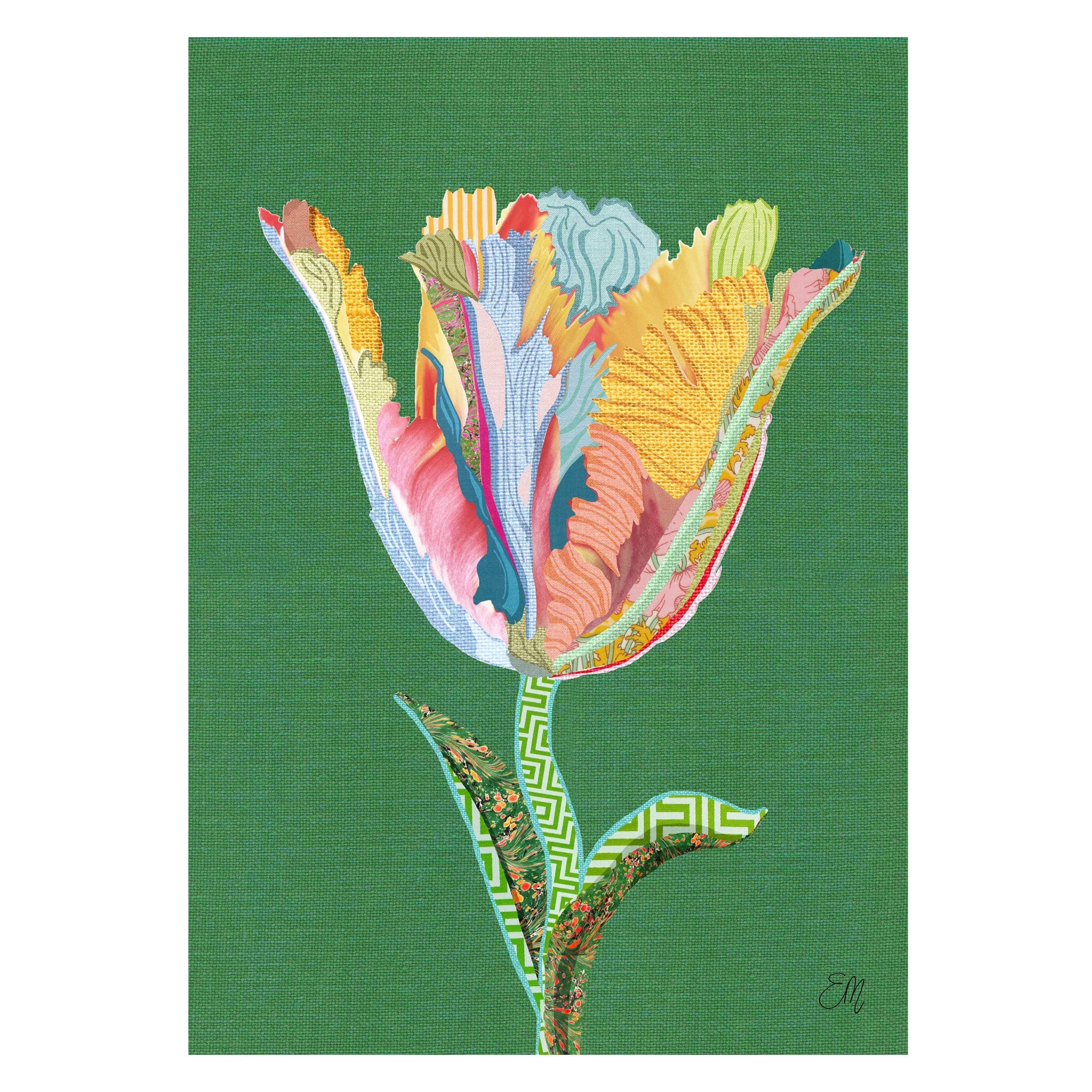 Lotus Print - Green / A0, retailer reference photograph