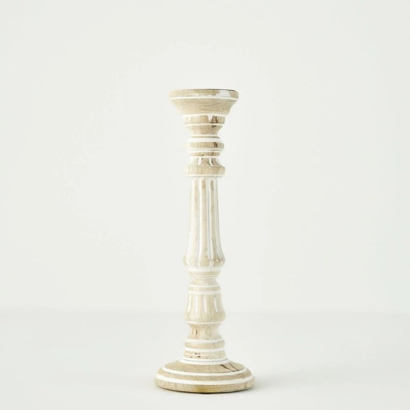 Esta Mango Wood Taper Candle Holder - 13", retailer reference photograph