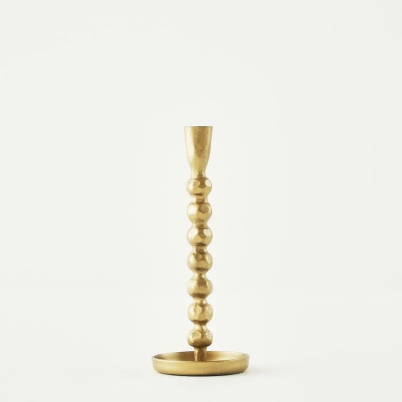 Sofya Gold Taper Candle Holder - 11"x3.5", retailer reference photograph
