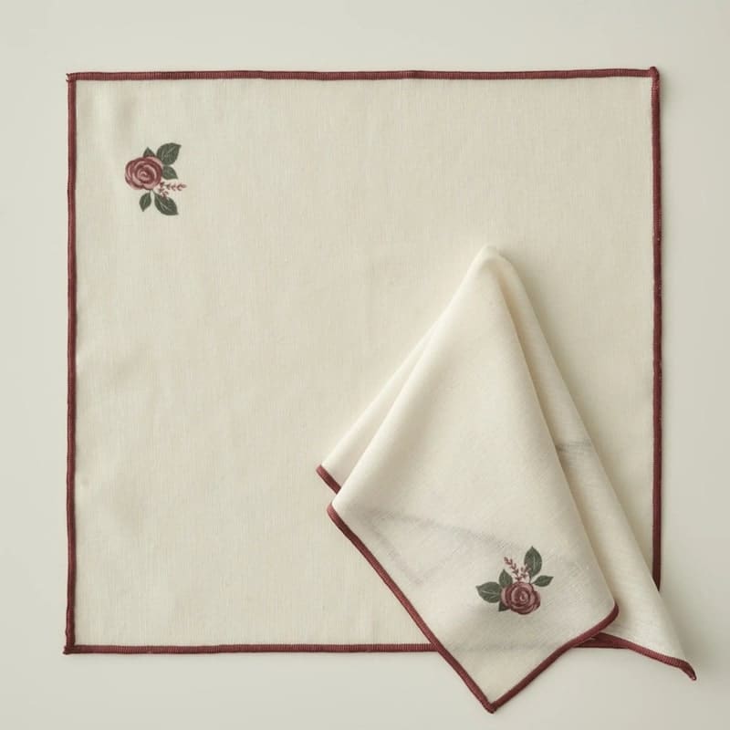 Rose Printed Napkin, retailer reference photograph