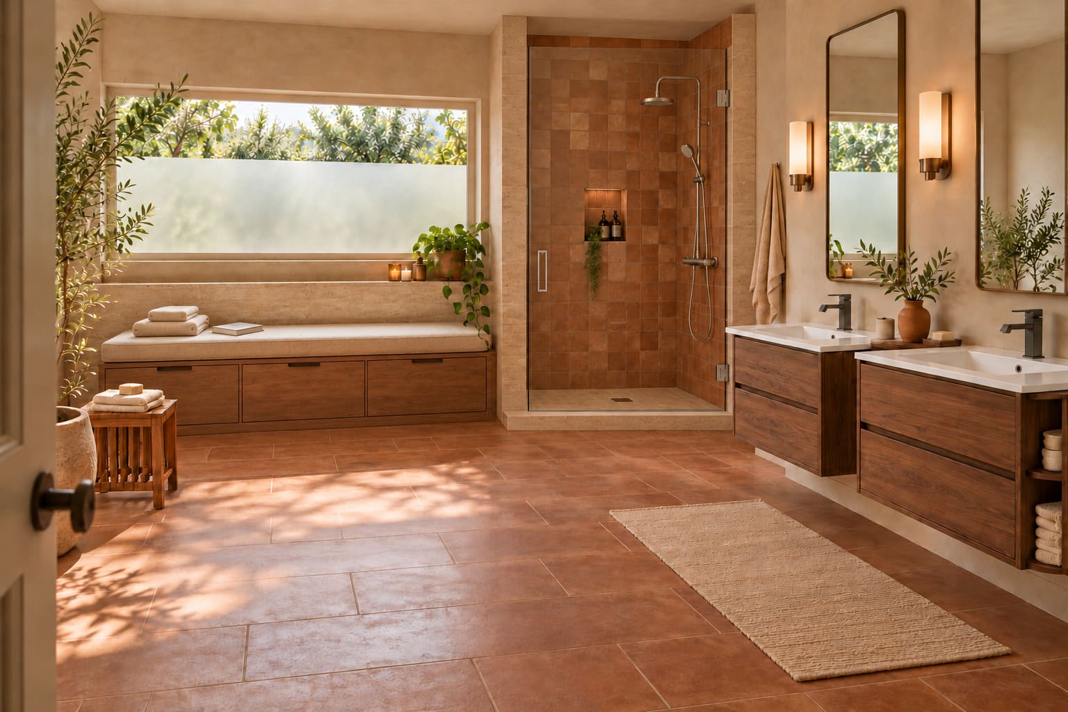 Shower & dressing bathroom concept