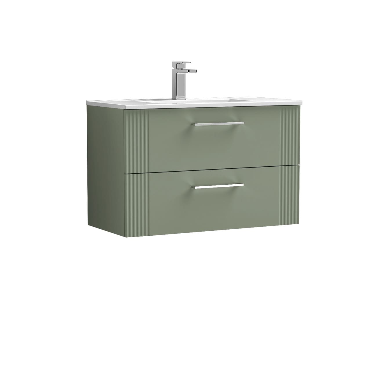 Nuie Deco satin-green vanity, retailer photograph