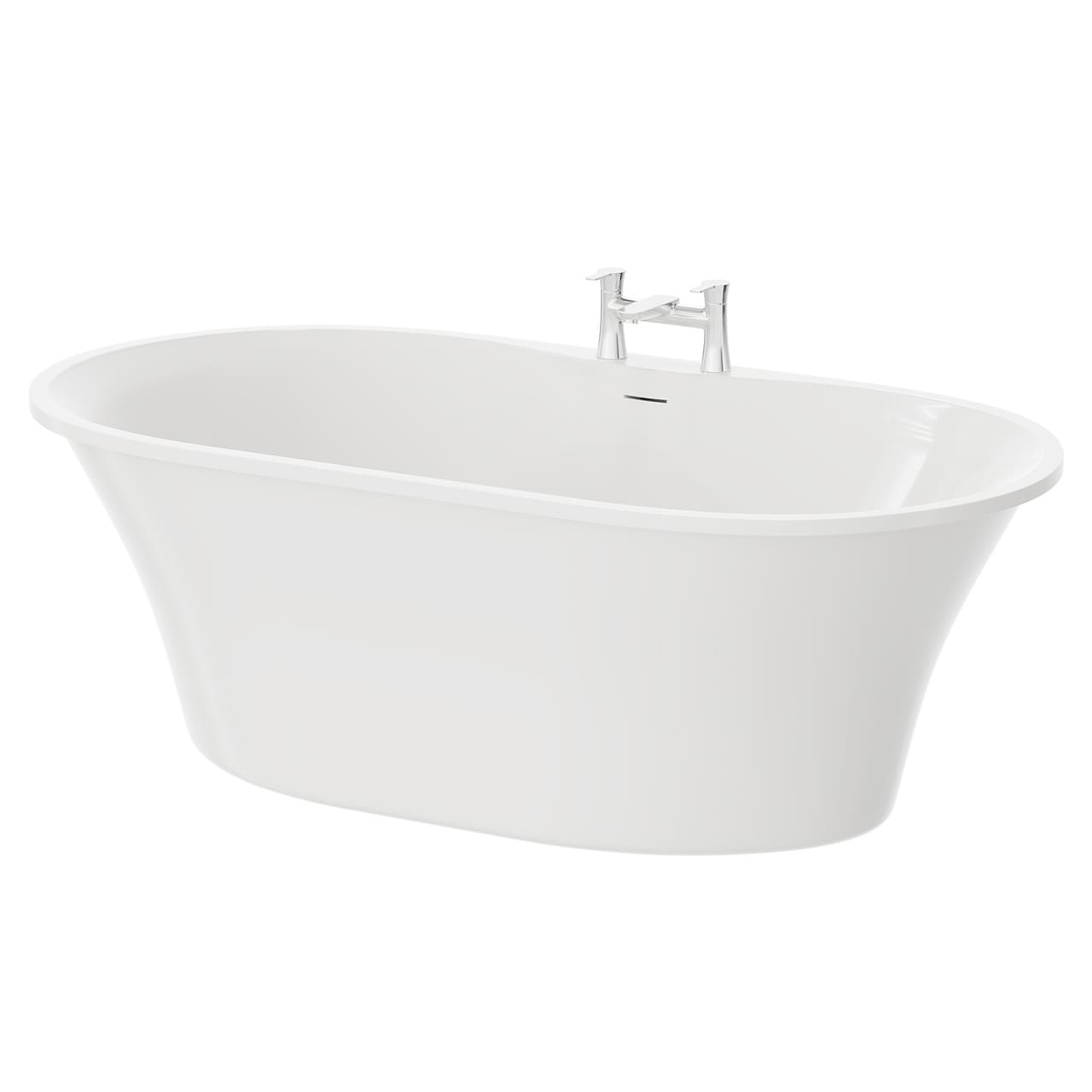 Pescara white freestanding bath, retailer photograph