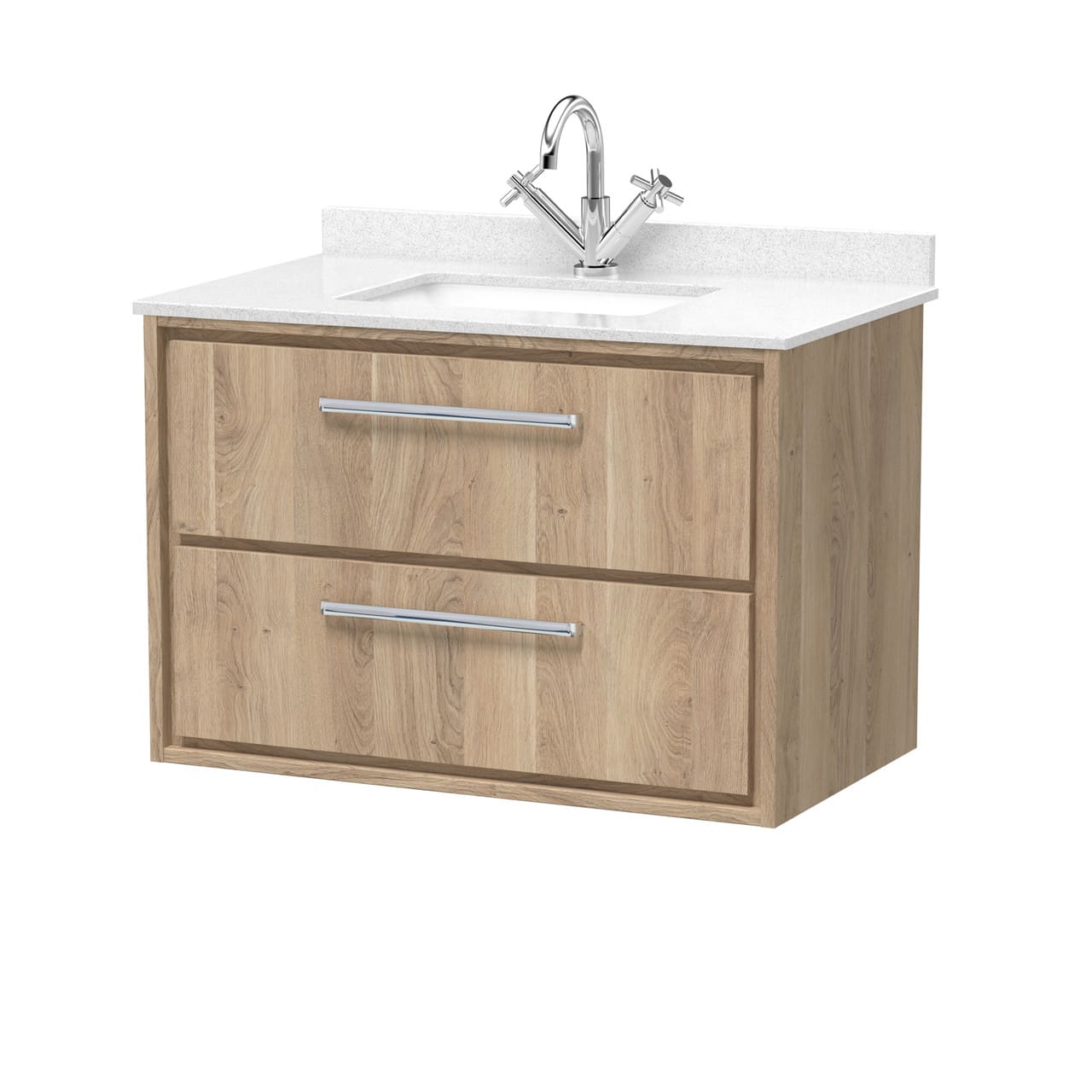 Hudson Reed Lille bleached-oak vanity, retailer photograph