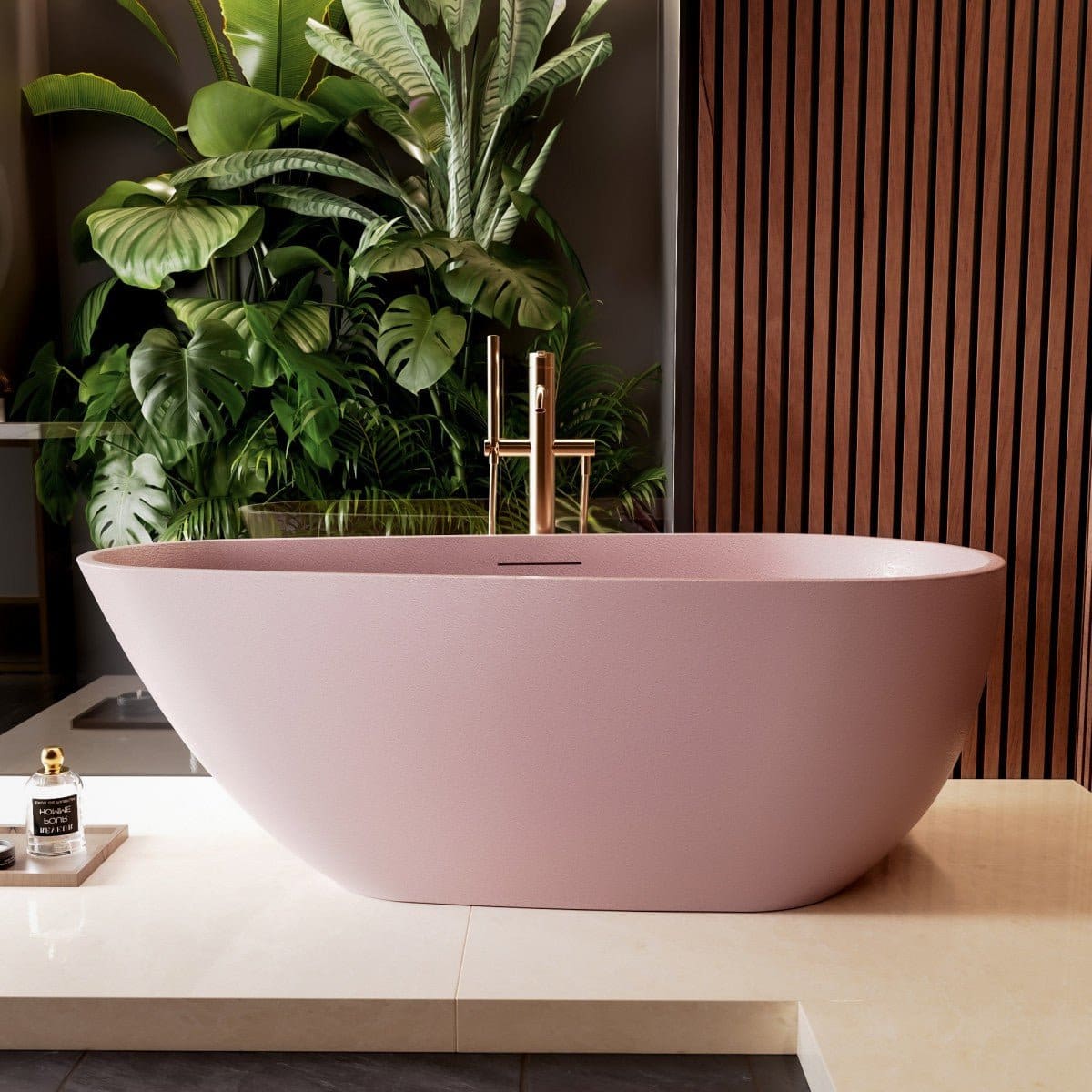 Allsumhome RockE pink bath, retailer photograph
