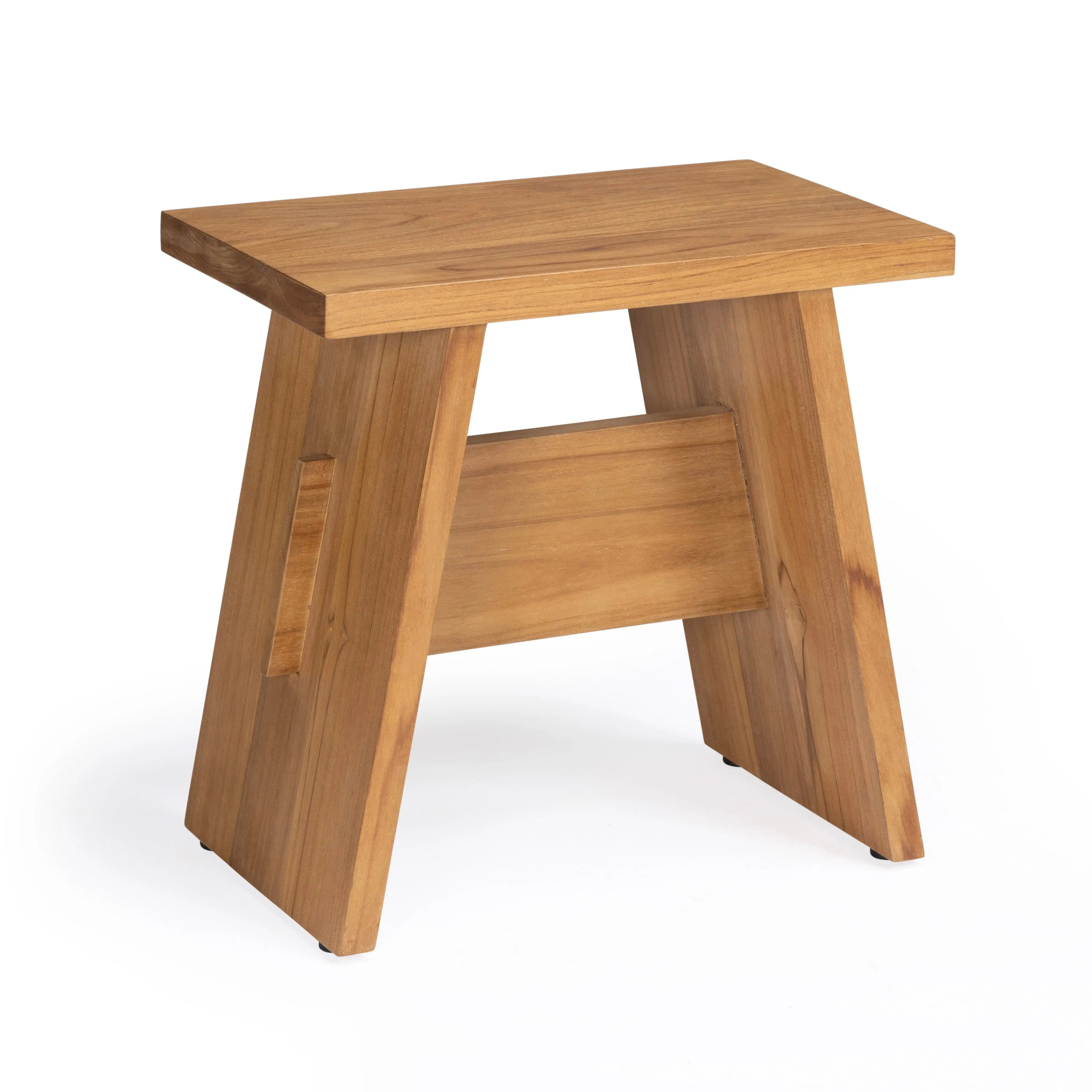 Bradford teak outdoor stool, retailer photograph